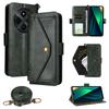 Leather Case For Xiaomi Redmi A4 5G/14C 4G/14R 5G/Poco C75 4G Magnetic Closure Wallet Stand Phone Cover with Crossbody Strap