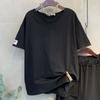C S In The Room Regi paTCh SliT ShorT Sleeve T ShirT And panTS SeT 2Color C