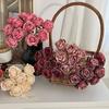 7 Bündel Rosen Künstliche Blumen Retro Künstliche Rosenblüten mit Stielen für Tischvase Braut Hochzeit Party Zuhause