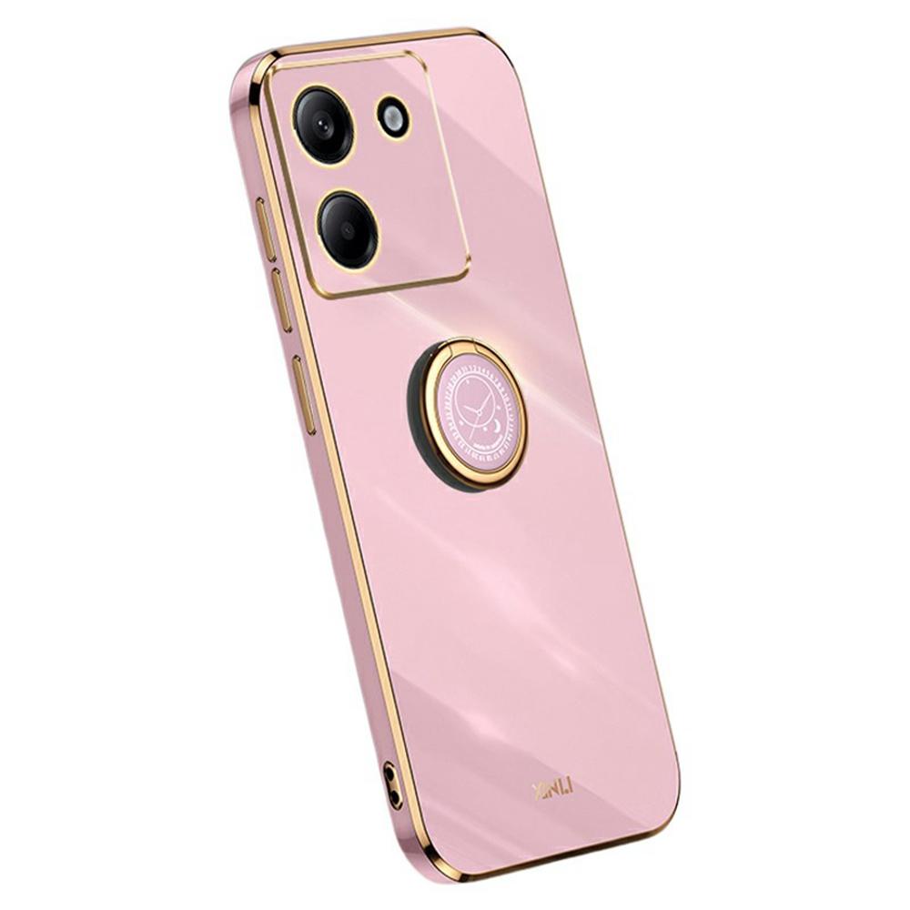 XINLI For Xiaomi Poco M7 Pro 5G Case Ring Kickstand Electroplating TPU Phone Cover