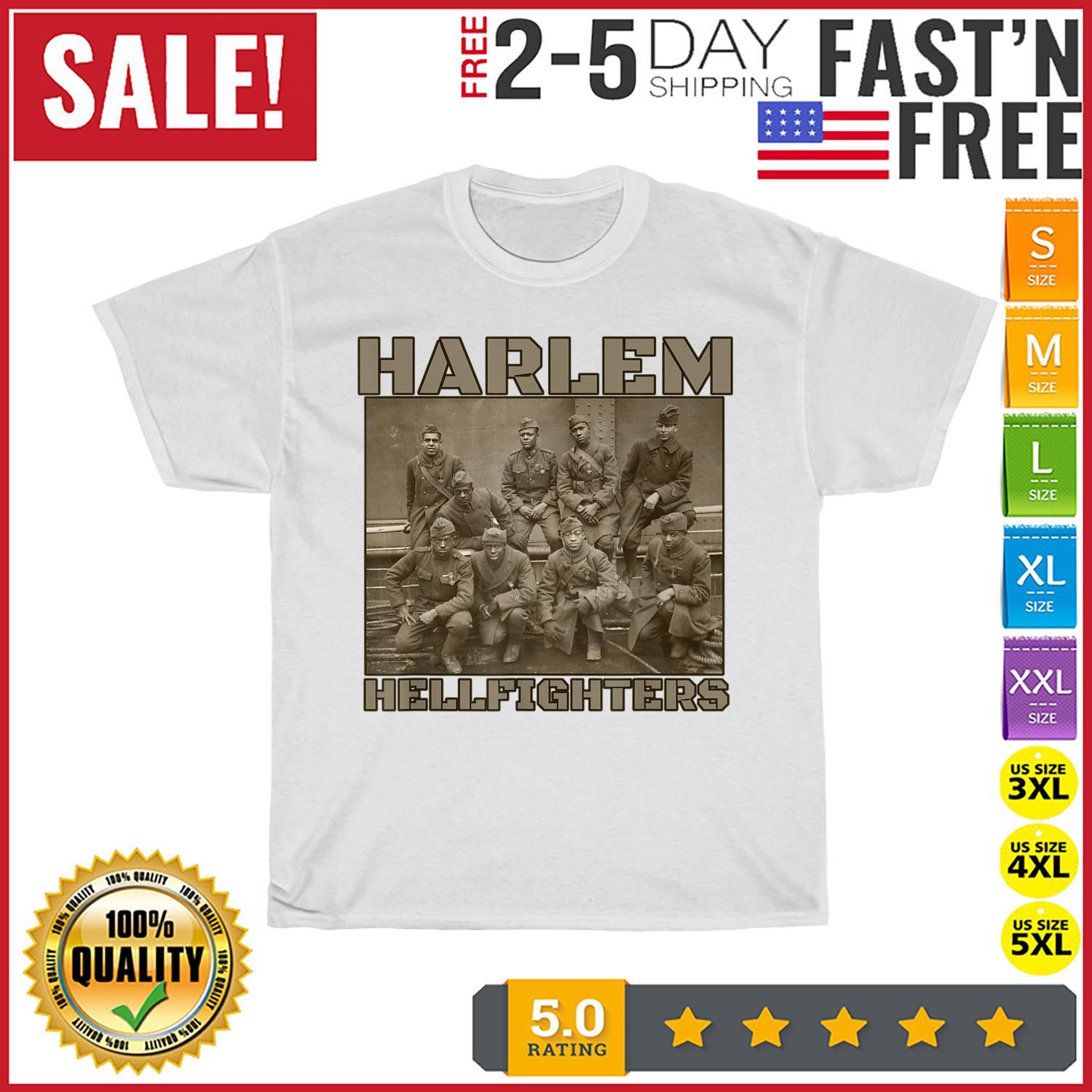 Black Military History USA Black History Harlem Hellfighters T Shirt Mens Womens Tees Top Men Women M