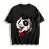 Funny Pirate Panda Print Cool Streetwear Unisex Short Sleeve Top Pure Cotton T-shirt