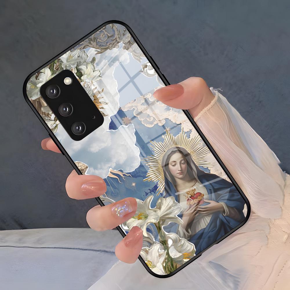 Virgen Mary Virgin Bible Phone Case For Samsung S26 S25 Plus S20 S20 Plus S22 Ultra S23 FE S21 Plus S21 Ultra Glass Cover