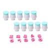 10PCS Food Grade Plastic Number Cookie Stamp Spring Plunger Cake Decorating Cutter  Cake Decorating