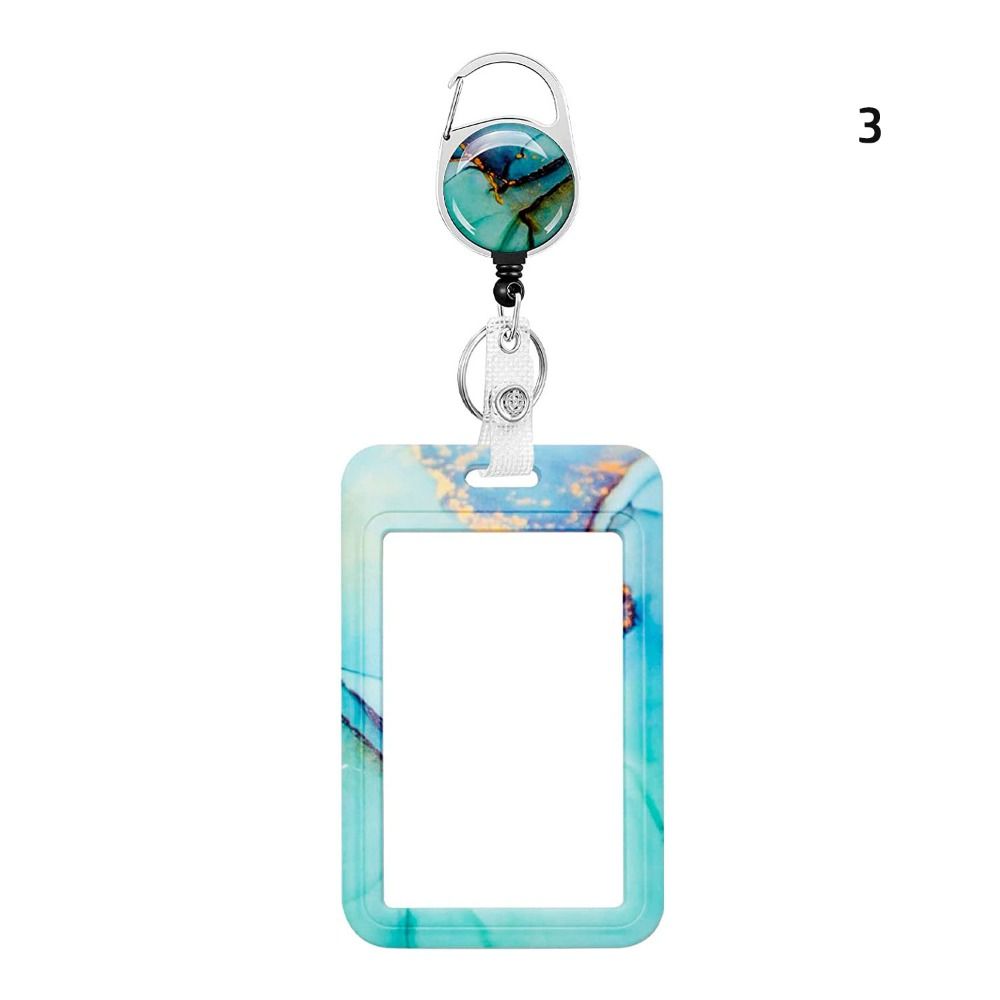 Fashionable Office Supplies Worker ID Card Holder Badge Case with Retractable Reel Name Badge Clip