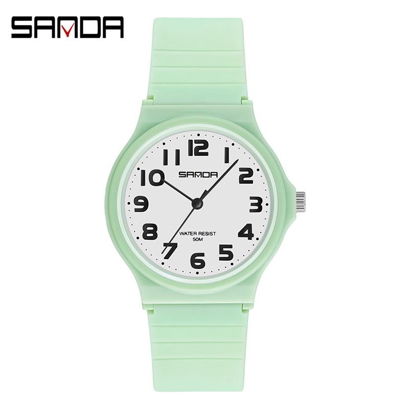 Sanda Fashionable Waterproof Quartz Watch for Students - Ideal for School, Parties, and Exams