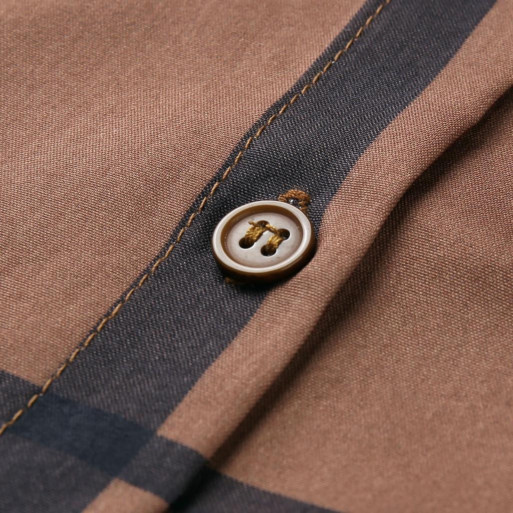 Women's Casual Loose Lapel Long Sleeve Plaid Printed Shirt Blouse Shirts Tops