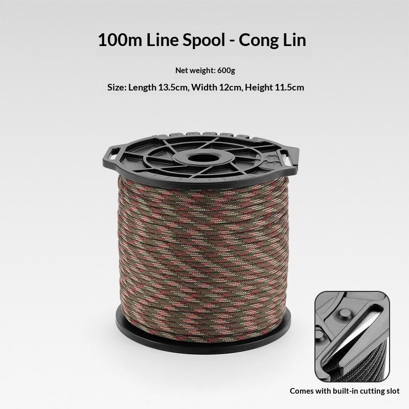 9-Strang Paracord Seil 100m Rolle Geflochtene Outdoor Camping Zelt Abspannleine Strapazierfähige Lanyard Für Wandern Überleben DIY Bastelgebrauch