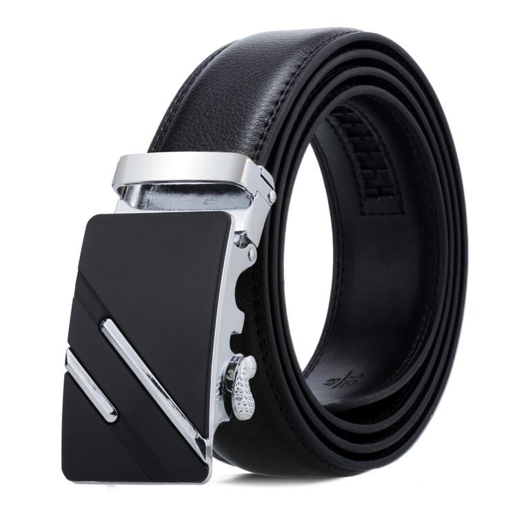 High Quality Men Fashion Automatic Buckle Leather Luxury Belts Male Alloy Buckle Belts for Men Ceinture Homme Cinto