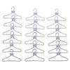 20Pcs Mini Grau Kleiderbügel Bowknot Design Puppenhaus Kleid Kleidung Zubehör