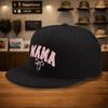Mama Leopard Print Bow Baseball Cap Adjustable Polyester Snapback Hat Casual Streetwear for Adults