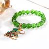 Shamrock Bracelet St. Patricks Day Irish Beaded Jewelry with Glass Beads And Charms Lucky Charm Bracelet for Festive Celebrations Elastic Clover