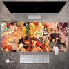 Animation Office Luffy  Roronoa Zoro E-sports Gaming Table Mat ONE PIECE Leather Mouse Pad Boys Oversized Computer Keyboard Pad