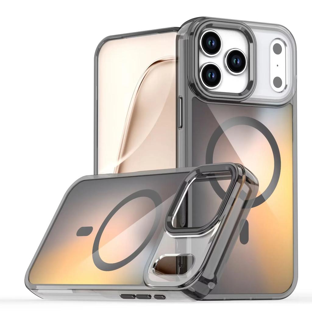 Kovové pouzdro na telefon Magsafe s ochranou objektivu pro iPhone 17 Pro Max 7 Air 16 15 14 13 12 Pro Max Bezdrátové nabíjení Změna barvy Kryt