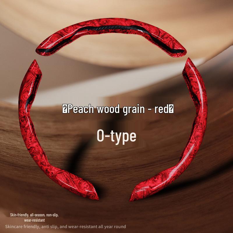 Peach Wood Lexus Steering Wheel Cover: Luxury, Non-slip, All-Season, O-type/D-type Fit
