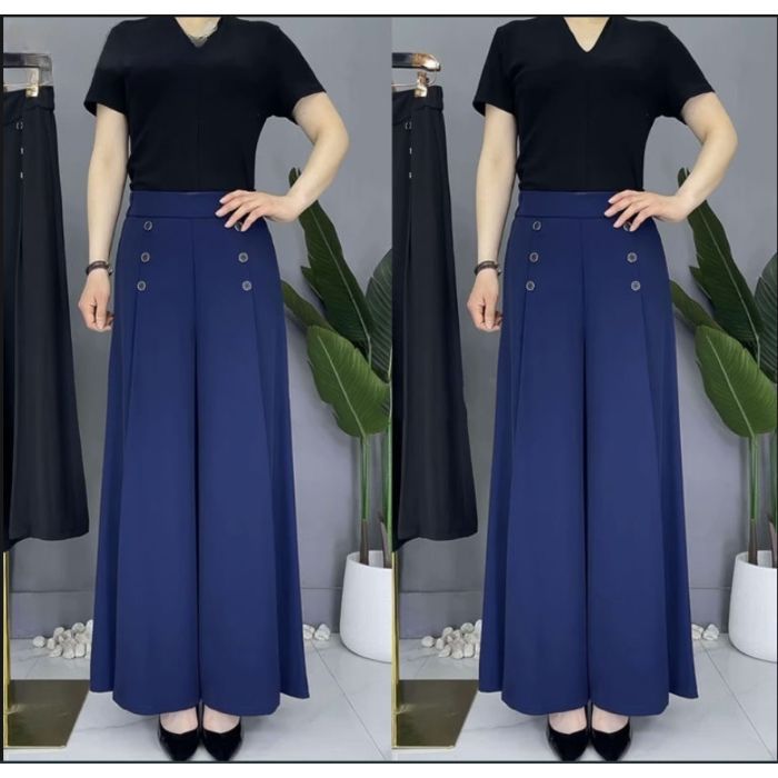 

Summer Women s Wide Leg Pants, Women s Hanging Loose Skirt Pants XL тёмно-синий