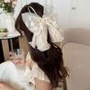 Floral Bow Ribbon Hair Claw Grab Clip Flower Hairpin Barrettes Chiffon Bowknot Hair Clip  Women