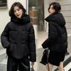 Thickened warm hooded down cotton clothes women's winter new large size fat mm short bread clothes cotton coat
