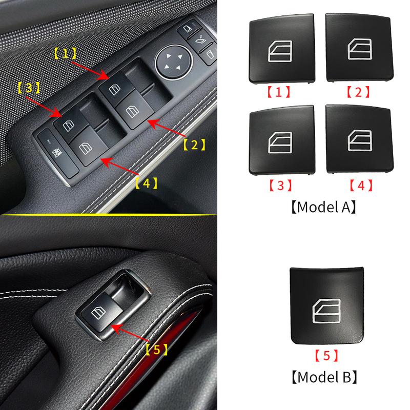 For Benz A B CLA GLA Class Car Power Window Switch Button Cover Cap For Mercedes W246 W176 W117 W156 A180 B200 CLA220 GLA260