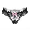 [Free Shipping] Sexy Thong, Hot Lace Embroidered Transparent Seduction Underwear, Women's Low Waist Hollowed Out T-back