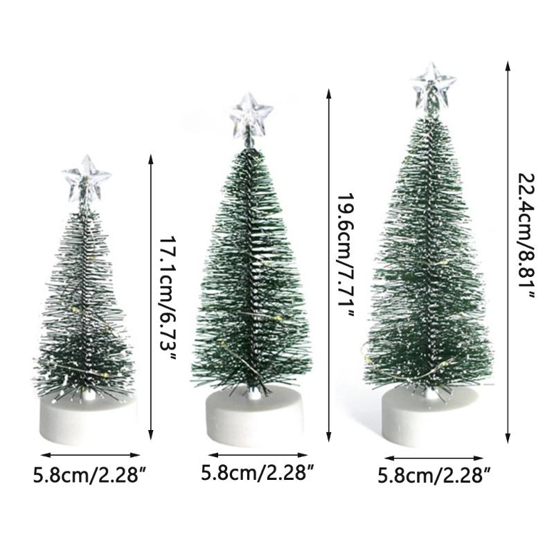 Mini Künstlicher Weihnachtsbaum Helles LED-Licht Bastelartikel Wohnzimmer Schlafsaal