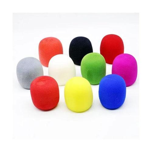 Microphone Covers, Microphone Sponges, 10 Pieces in 10 Colors, Protective Covers, Noise Reduction, Multicolored Sponge Cover Case Caps, Non-Disposable