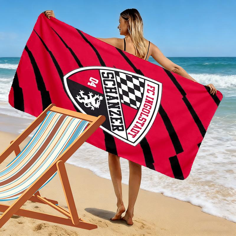 FC Ingolstadt Schanzer Print Beach Towel, Large Soft Quick Dry Towel for Beach Camping Swimming