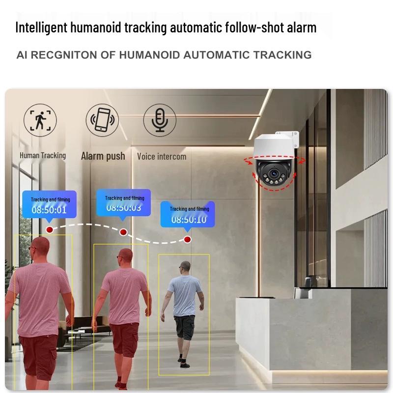 Acarte 4MP PoE PTZ Camera CCTV Kit