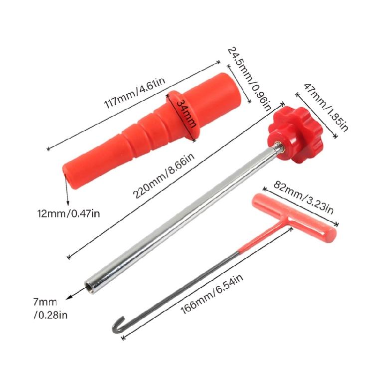 Universal Tire Valves Stem Replacement Kit Valves Stem Changer Tool set for Quick Installation without Professional Skills