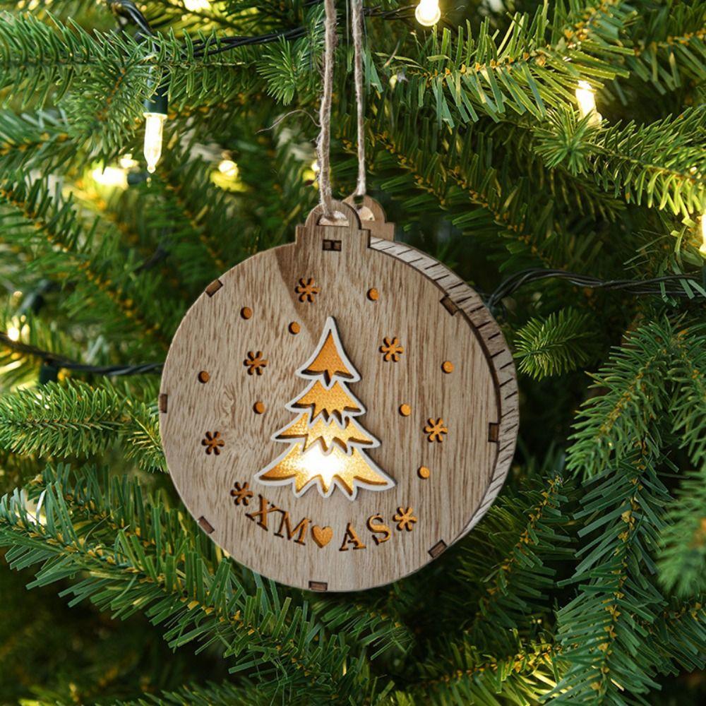 Xmas Ornament Glowing Pendant Hangging Christmas Tree Decorations  Home Decoration