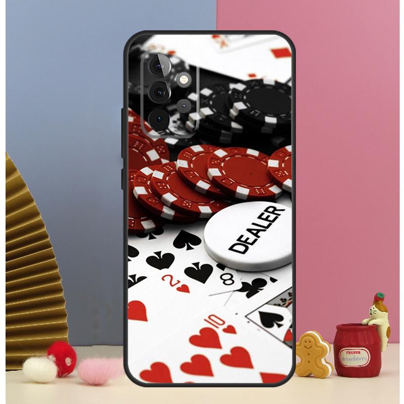 Dices Poker Casino Case For Samsung Galaxy A52 A72 A13 A33 A53 A14 A24 A34 A54 A15 A25 A51 A71 A12 A32 Cover