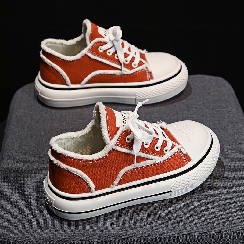 Fashion Couple'S Canvas Breathable Thick-Soled Heightening Board Shoes Daily Leisure Sports Men'S Shoes