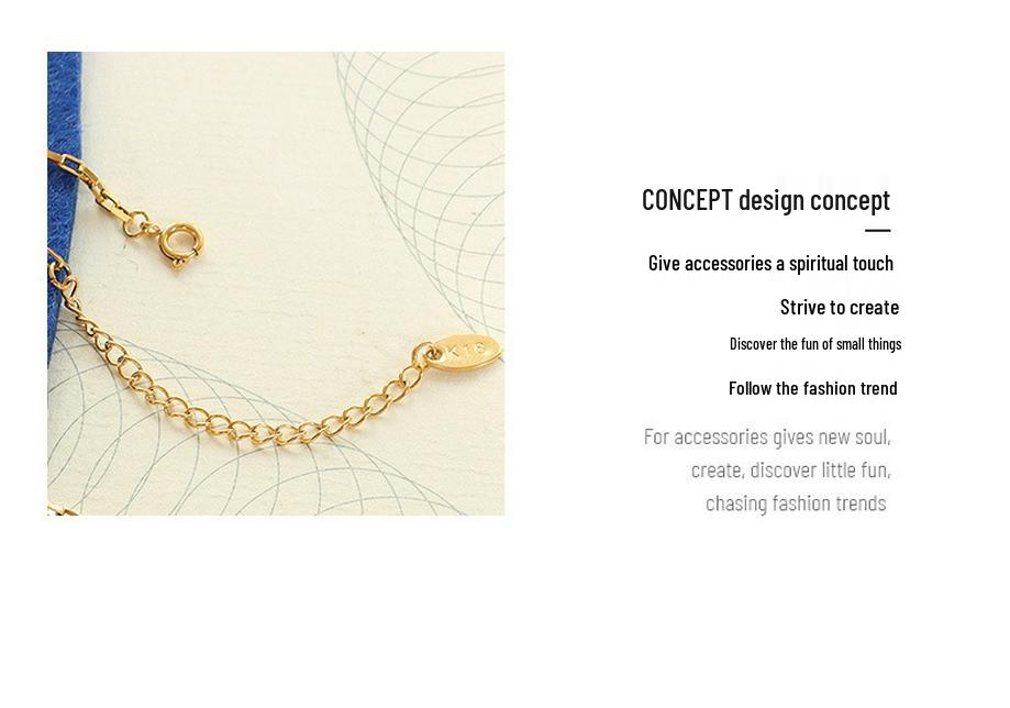 Korean Style Summer Cutout Double Pendant Collarbone Necklace, Titanium Steel with 18K Gold Plating P569