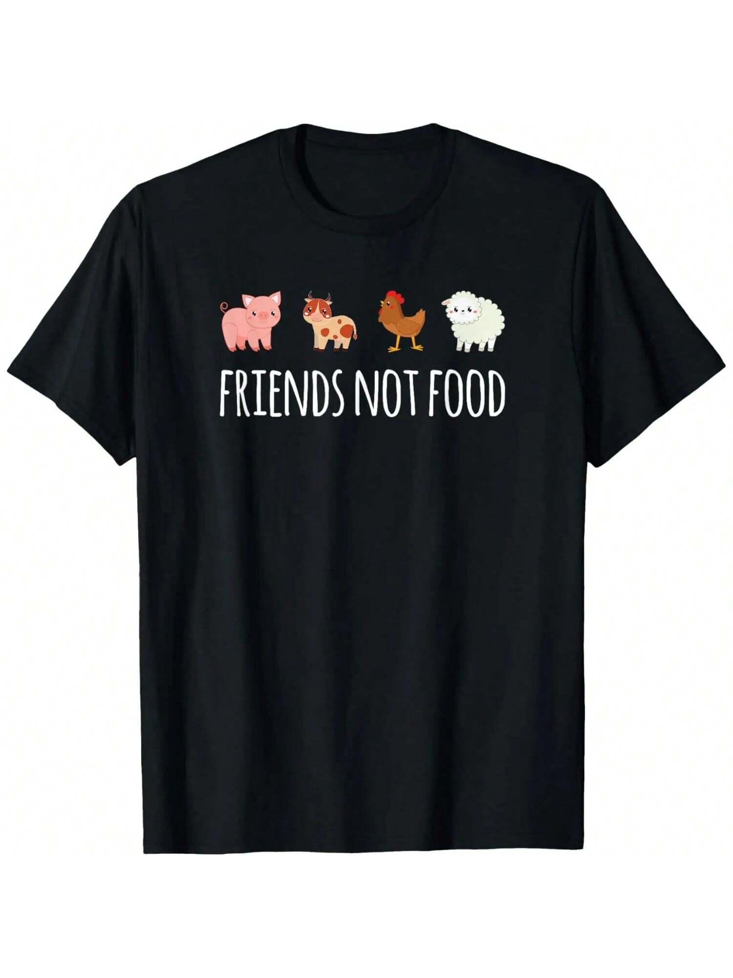 Friends Not Food, Vegetarian, Vegan T-Shirt S разноцветный