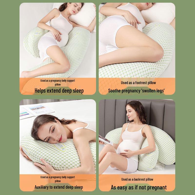 U-förmiges Schwangerschafts- und Stillkissen, waschbares Baumwoll-Lendenstützkissen