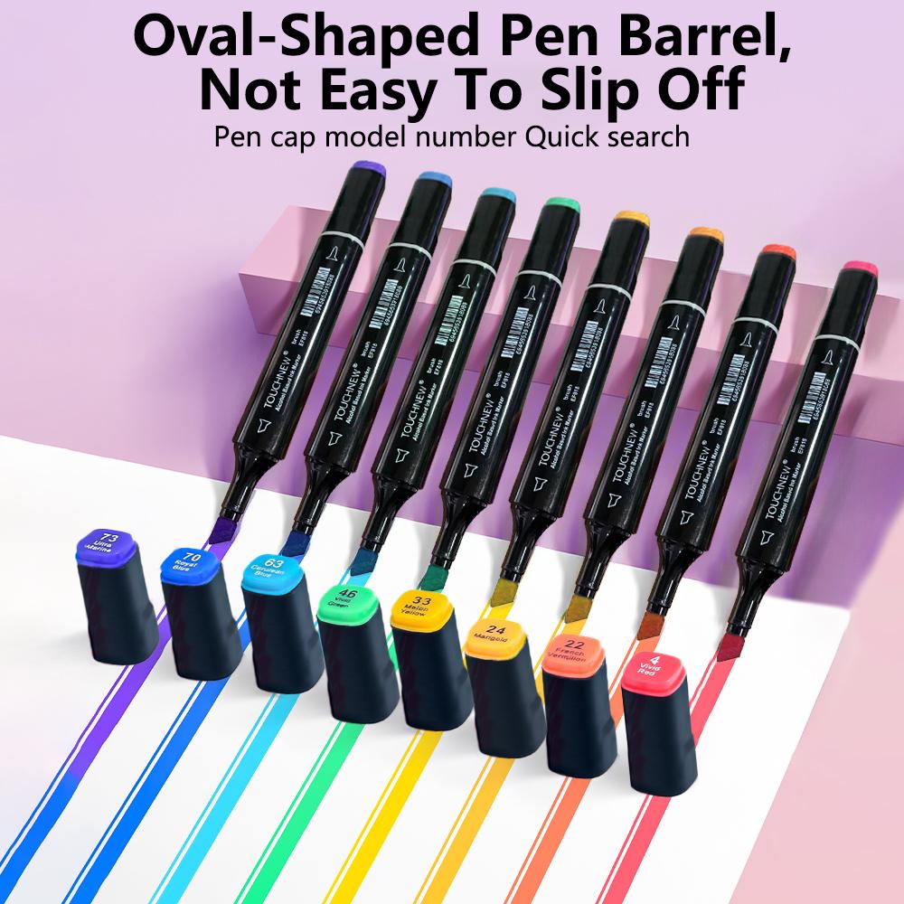 40/60/80/168 Colors Alcohol Markers Set Soft Brush Dual Tip Permanent Art Sketch Markers for Adult Artists Drawing Coloring