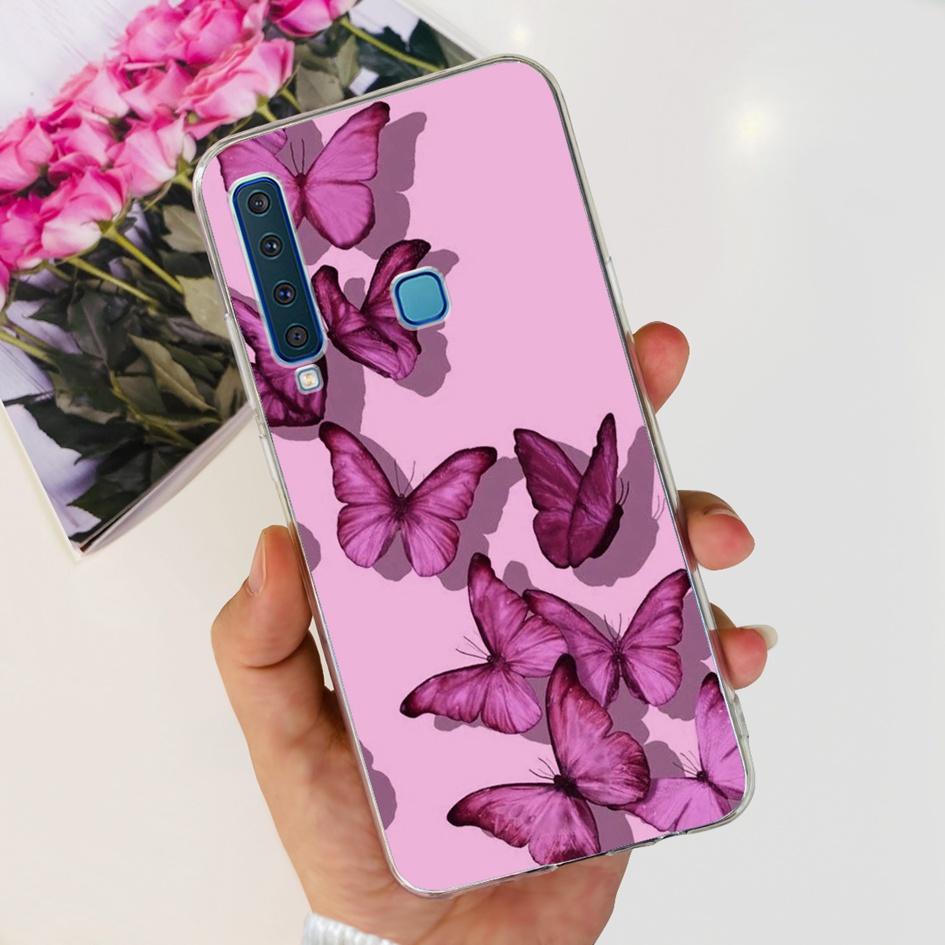 For Samsung Galaxy A9 2018 Case A920 SM-A920F Silicone Cover Popular Flower Clear TPU Soft Phone Case For Samsung A9 2018 Bumper