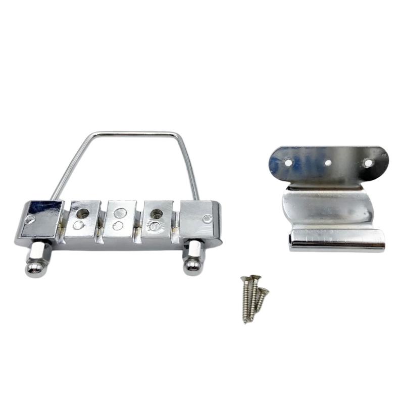 

Hollow 4 String Bass Guitar Bridge Short Scale Design Adjustable Metal Construction for Enhances Bass Resonance 1
