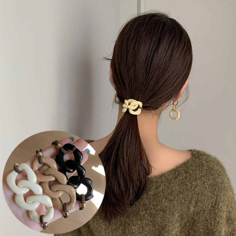 

Dirchen Vintage Chain Chic Hair Tie [Set of 3] 3-piece set