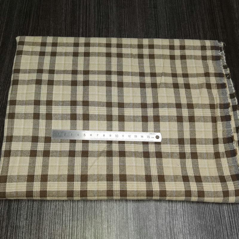 Spot Color-Woven Plaid Jacquard Fabric for Children's Autumn/Winter Brushed Polyester-Cotton Shirts