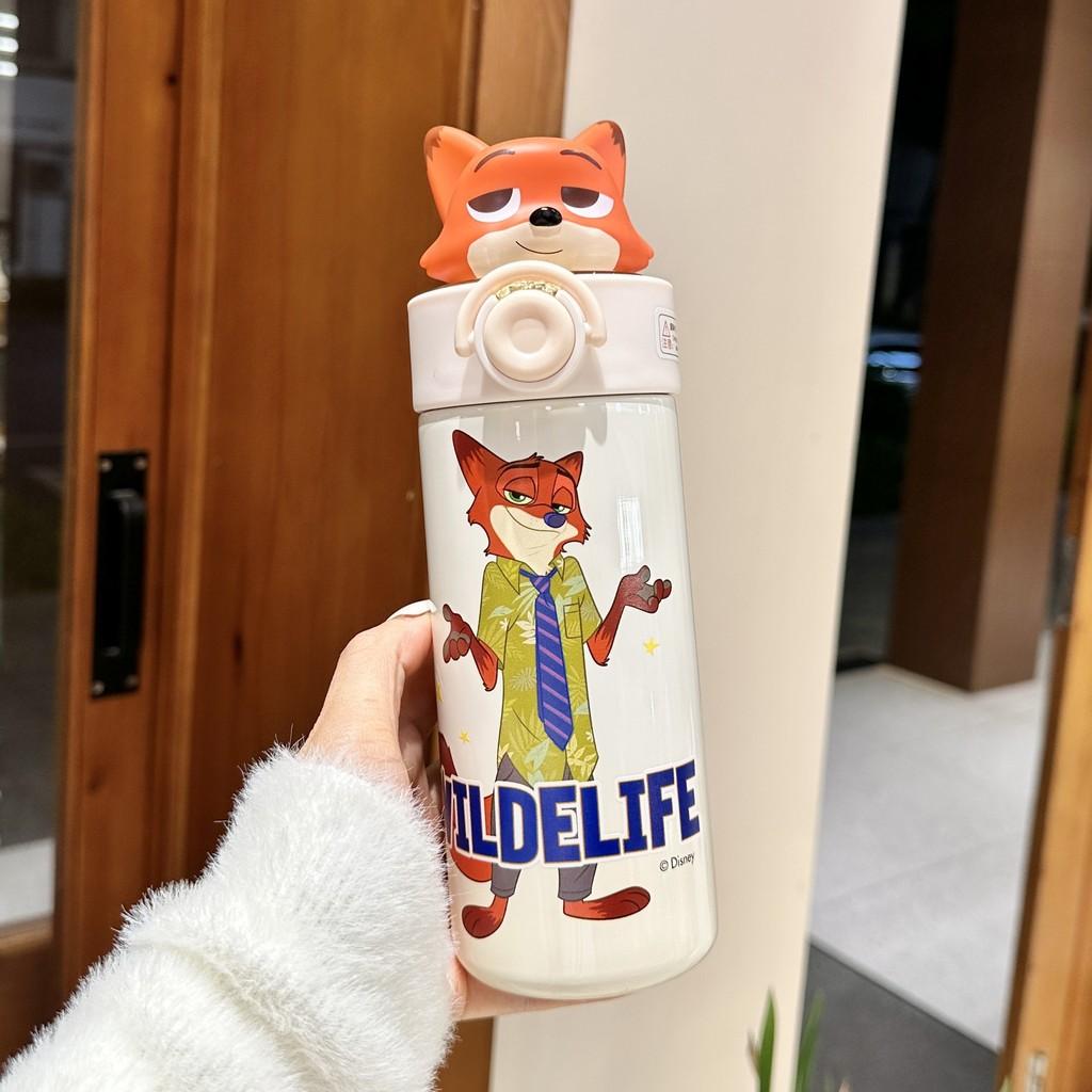Judy Zootopia Insulated Water Bottle With Straw Lock For Travel And Gift