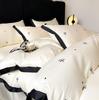 2024 A-Class Silk Tencel 4-Piece Luxury Duvet Cover Set with Embroidery – Princess Style