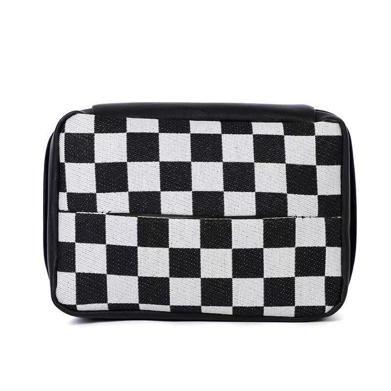 

Car Tissue Box Sun Visor Thousand Bird Grid Car Seat Back Hanging Paper Towel Pump Creative Multi-functional Car Tissue Bag