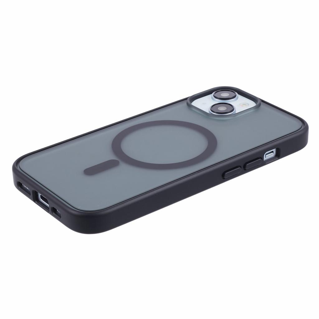 For iPhone 15 Plus Matte Phone Case Compatible with MagSafe PC+TPU Back Cover