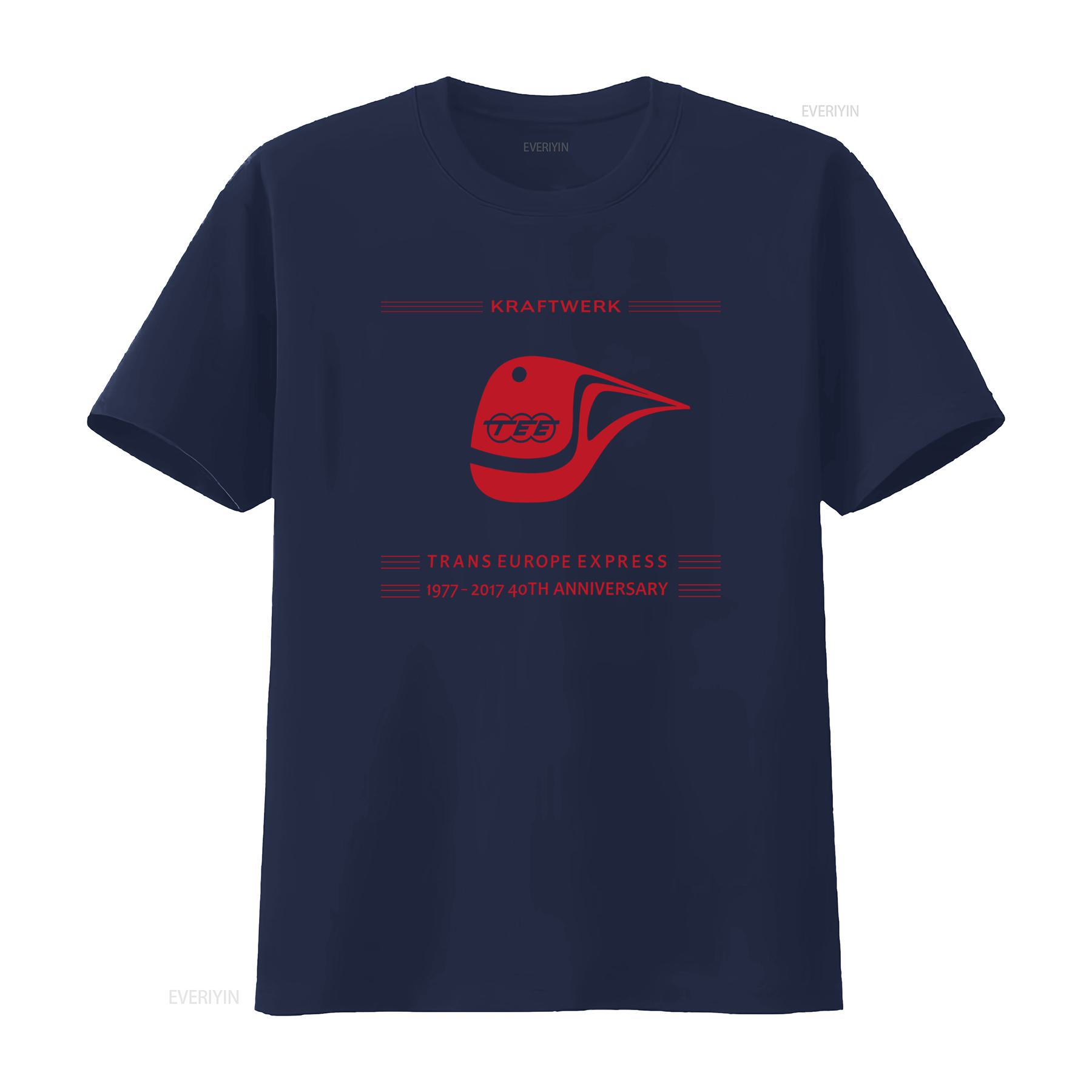 

Kraftwerk Trans Europe Express 40th Anniversary T Shirt Vintage Electronic Music Band vintage Washed Top For Everyday Wear Soft L