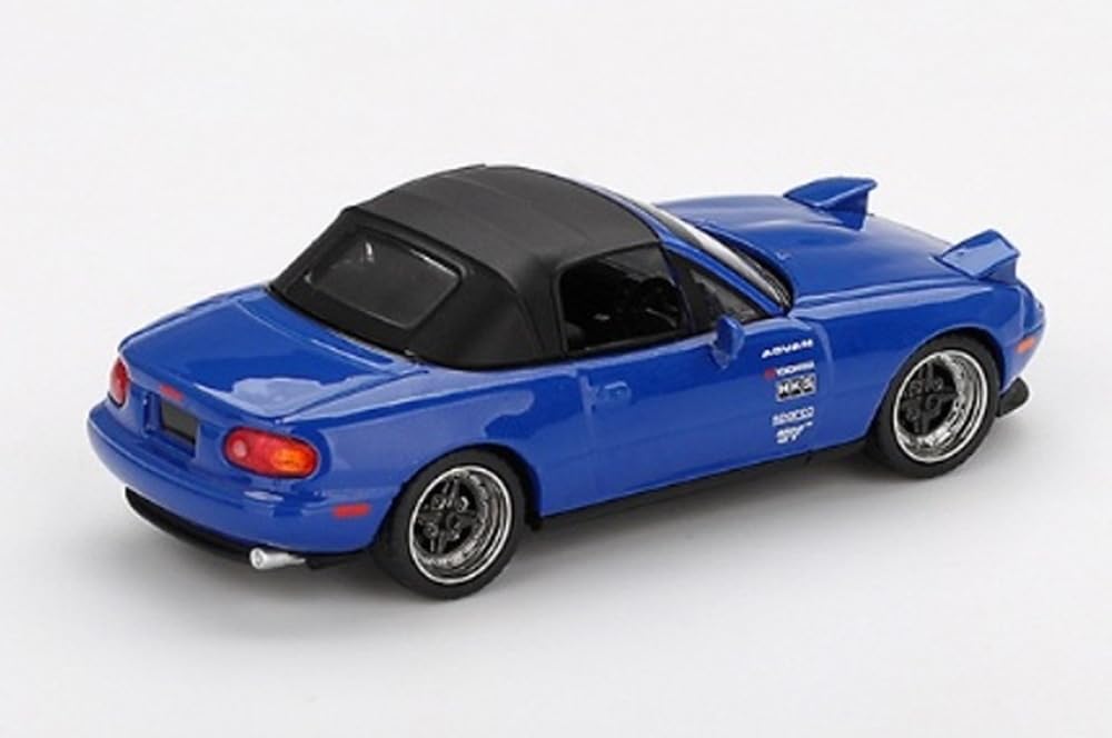 Sunrich MINI GT Scale Mazda Miata Tuning Dark Blue Finished Model 1/64 MX-5 (NA) Version, (Right-Hand Drive), MGT01069-R