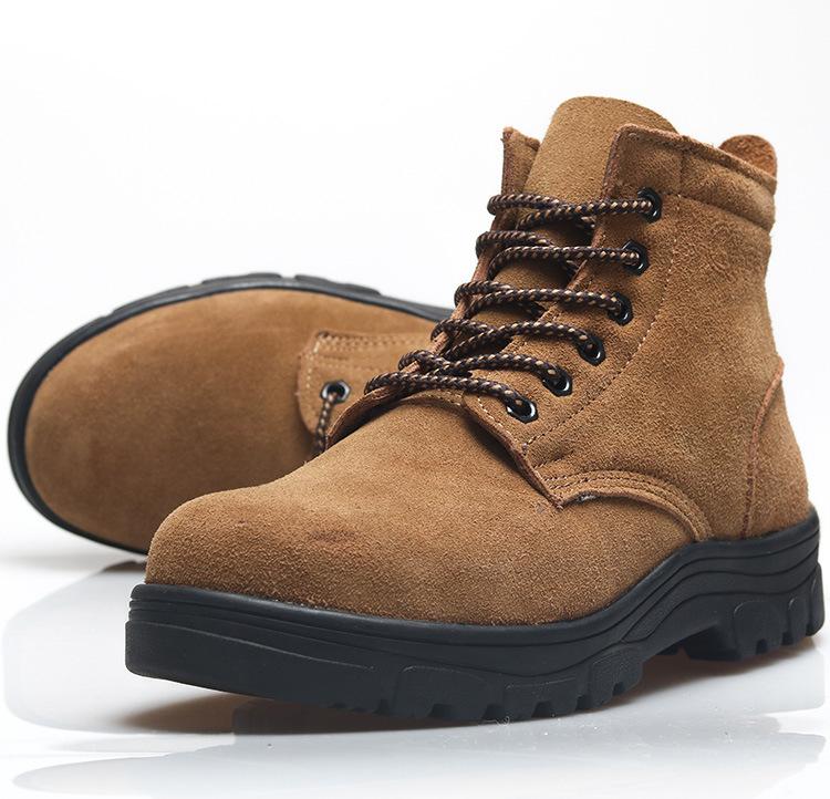 

Зимние бархатные теплые сноубутсы мужские флип мех стальной носок обувь защита от проколов шерсть морозостойкая рабочая обувь 46