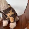 Pet Plush Clothes Cute Pattern Winter Comfortable Warm Dog Cat Clothes for Home Travel Party
