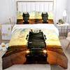 Luxurious Truck Logo Bedding Set DAF Truck Duvet Cover Cartoon Quilt Cover andPillowcases for Teens Boy Single/Double/Queen/King