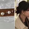 French Retro Pearl Clip-On Earrings: Mosquito Coil Design, Hong Kong Niche Style, No Piercing Needed, Women's High-End Fashion Accessories.